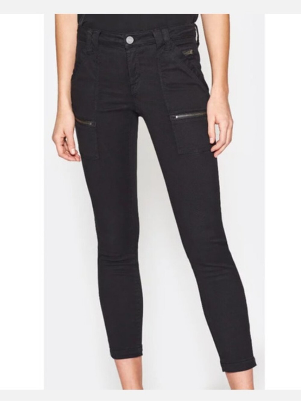 Joie Park Skinny Utility Cargo Pants Caviar Black Size 28
